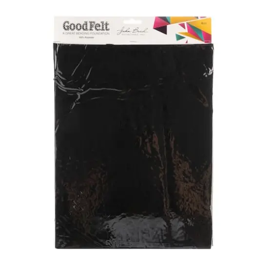 John Bead GoodFelt Beading Foundation, 8.5 x 11", 4ct. Black {4}