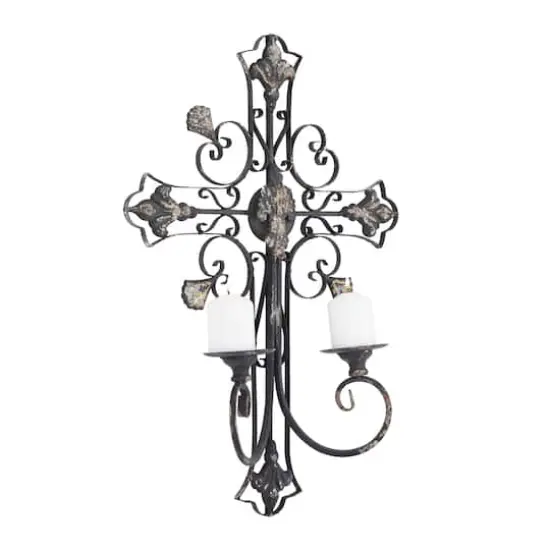 Black Iron French Country Wall Decor, 24" x 16" x 6" {3}