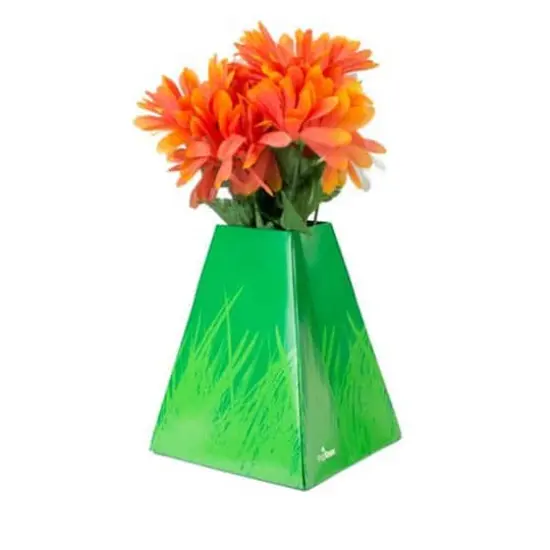 JAM Paper Pop-Up Vase Boxes, 3ct. Green Grass {1}