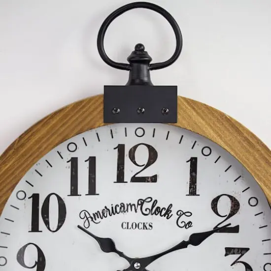 American Clock Co. Vintage Pocket Watch Wall Clock 20" {5}