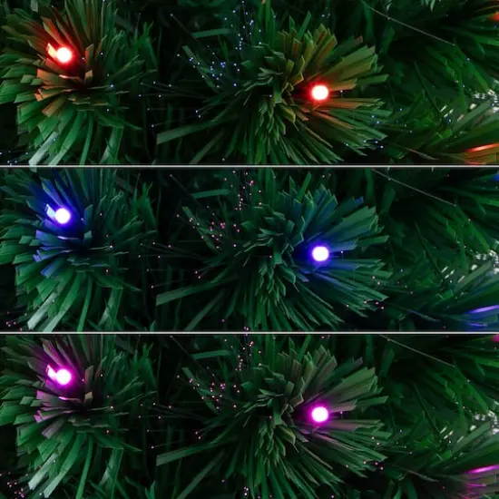 6ft. Fiber Optic Multicolor LED Lights Slim Pine Artificial Christmas Tree {4}