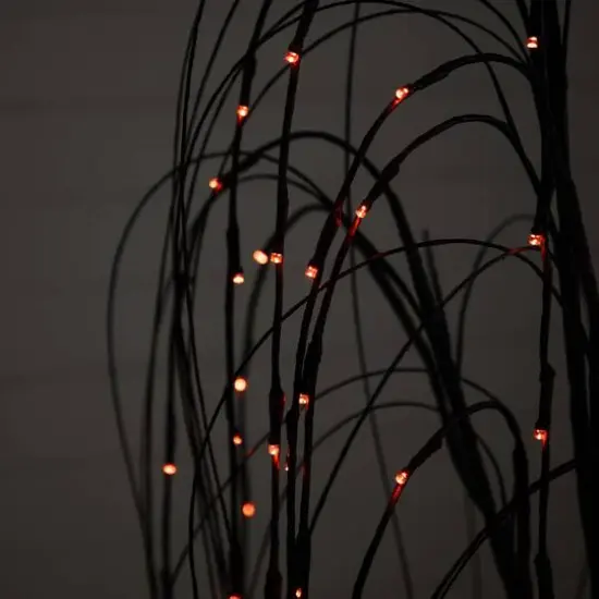 5ft. Orange & Purple LED Pre-Lit Halloween Black Willow Artificial Fall Tree {10}