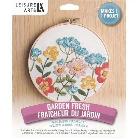 Leisure Arts&reg; 6" Garden Fresh Embroidery Kit {1}