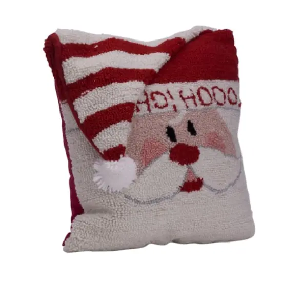 Glitzhome&reg; 14" Hooked 3D Santa Pillow {1}