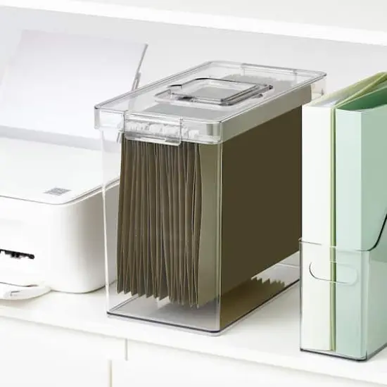 Clear Letter File Storage Case with Top Handle by Simply Tidy&reg; {3}