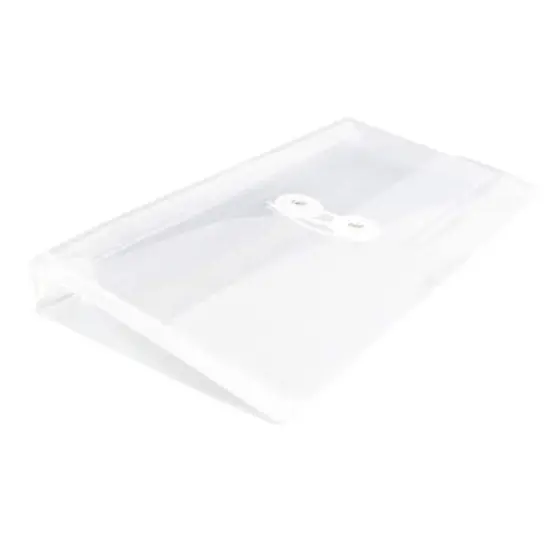 JAM Paper #10 Plastic Envelopes with Button & String Tie Closure, 12ct. Clear {6}