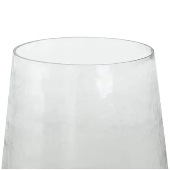 16" Clear Glass & Stainless Steel Hurricane Candle Holder {5}