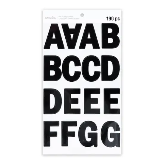 Black Vinyl Alphabet Sticker Sheets by Recollections&trade; {5}