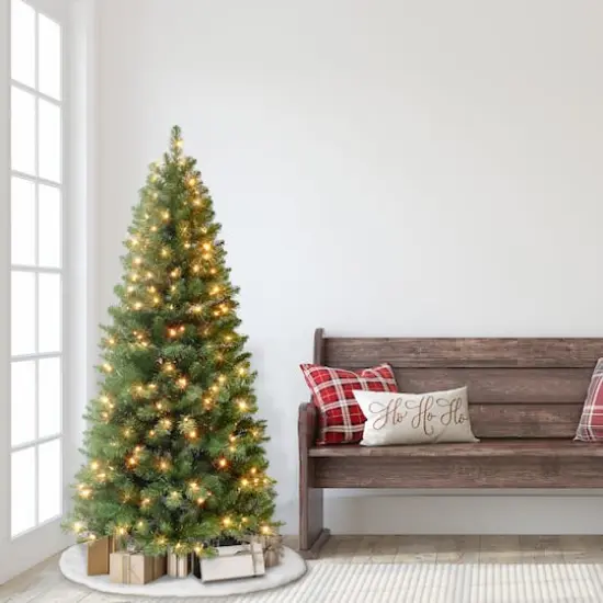 6ft. Pre-Lit Virginia Pine Artificial Christmas Tree, Clear Lights {3}