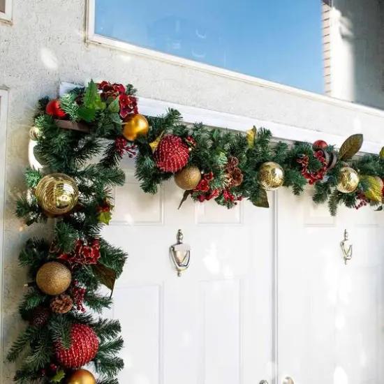 Village Lighting White Double Door Garland Hanger {5}