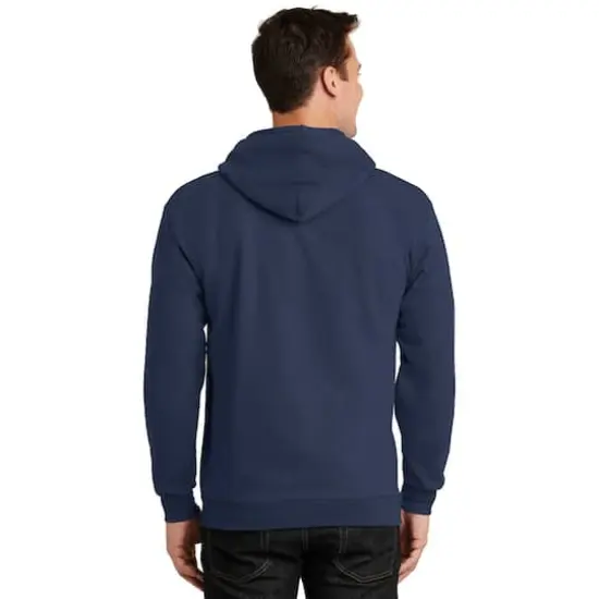Port & Company&reg; Essential Fleece Full-Zip Hooded Sweatshirt Navy {5}