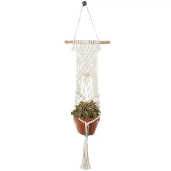 Solid Oak Make-Rame&trade; Three Beads Macram&eacute; Plant Hanger Kit {3}