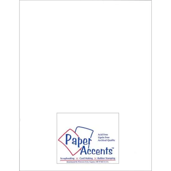 PA Paper™ Accents 8.5" x 11" 100lb. Smooth Cardstock, 25 Sheets White Smoke {1}