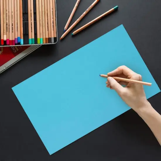 JAM Paper Bright Hue 8.5" x 14" 24lb. Recycled Colored Legal Paper, 100 Sheets Blue {4}