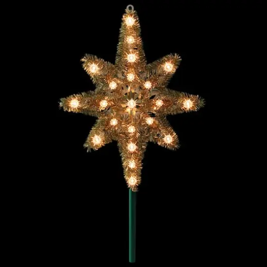 21" Gold Lighted Star of Bethlehem Tree Topper {5}