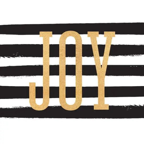 JAM Paper Black & Gold Peace & Joy Christmas Cards Set {5}