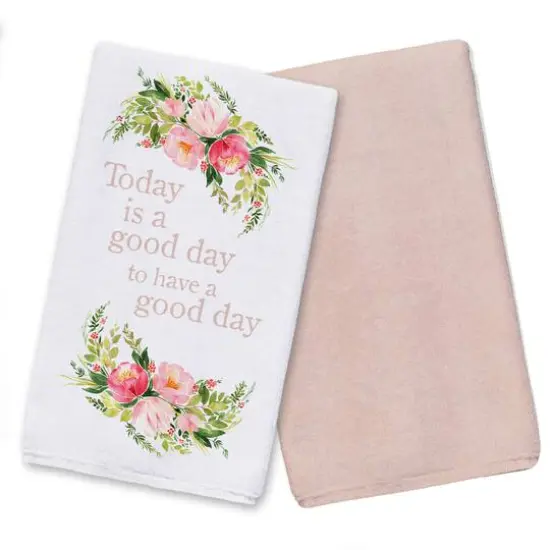 Good Day Flowers Tea Towel - Set of 2 {1}
