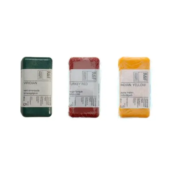 R&F&reg; Encaustic Paint Cake, 40mL Chromium Oxide Green {2}