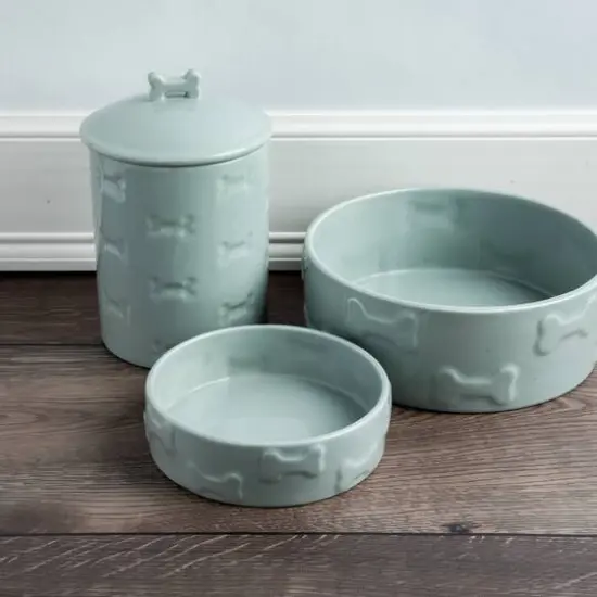 Park Life Designs Manor Blue Pet Bowl {5}