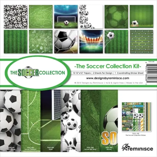 Reminisce Collection Kit 12"X12"-Soccer {1}