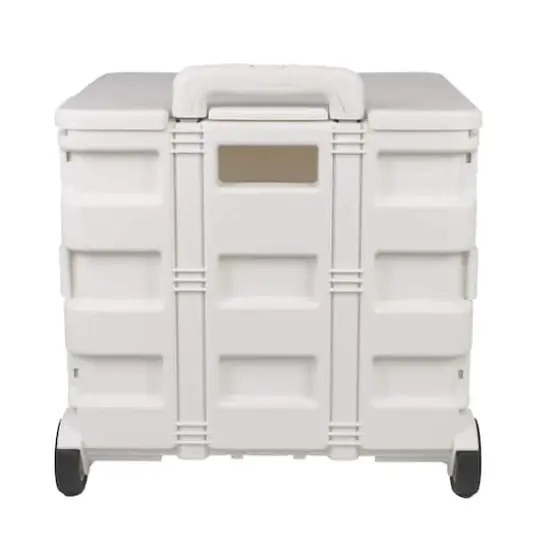 Everything Mary Craft & Hobby Collapsible Plastic Rolling Cart White {6}