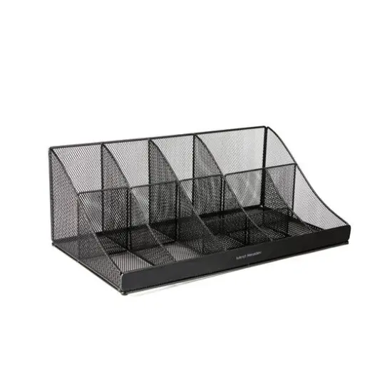 Mind Reader Black 11 Compartment Breakroom Coffee and Condiment Organizer {9}