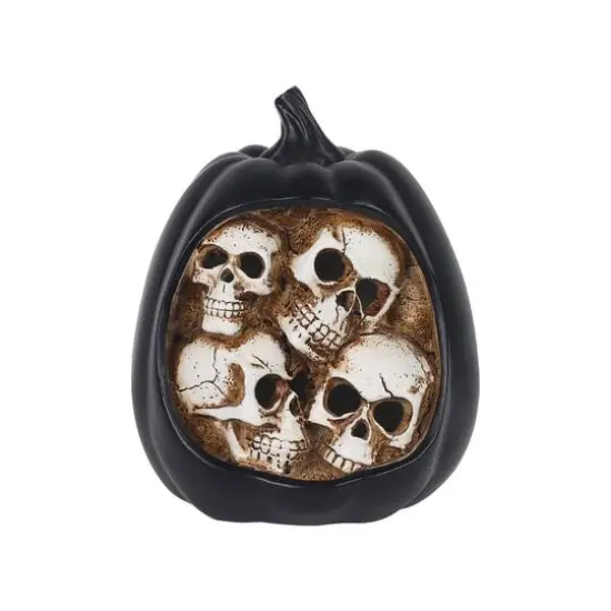 7" Skull Pumpkin LED Tabletop Accent by Ashland&reg; {1}