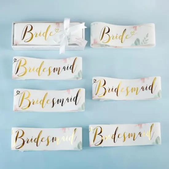 Kate Aspen&reg; Geometric Floral Bachelorette Sash Set, 6ct. {4}