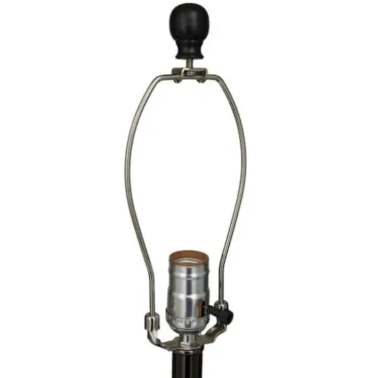 Black Marble Thick Stand Table Lamp with Drum Shade 15" x 15" x 24" {5}