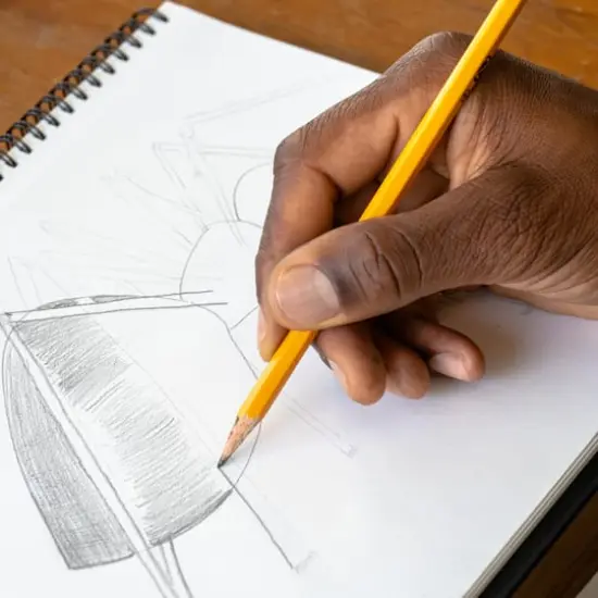 Black Hard Cover Drawing Pad by Artist's Loft&trade;, 5.5" x 8.5"  {6}