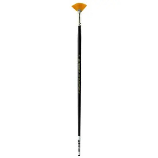 Connoisseur&reg; Gold Taklon Long Handle Fan Brush {2}