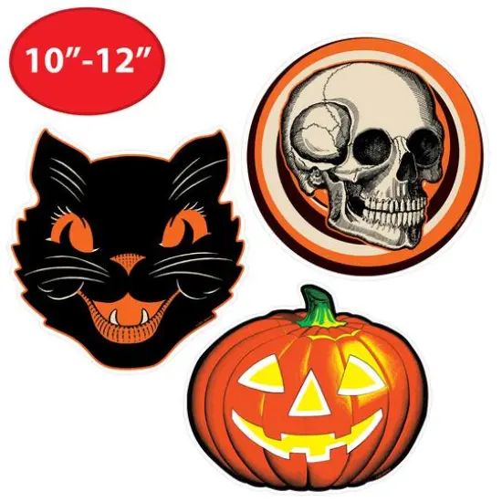 Beistle Plastic Vintage Halloween Cutouts {7}