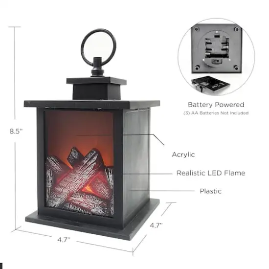 Kate Aspen&reg; Tokyo LED Black Vintage Decorative Lantern, 2ct. {7}