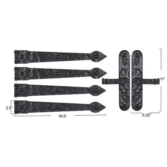 Household Essentials Black Carriage House Garage Door Magnet Set {7}