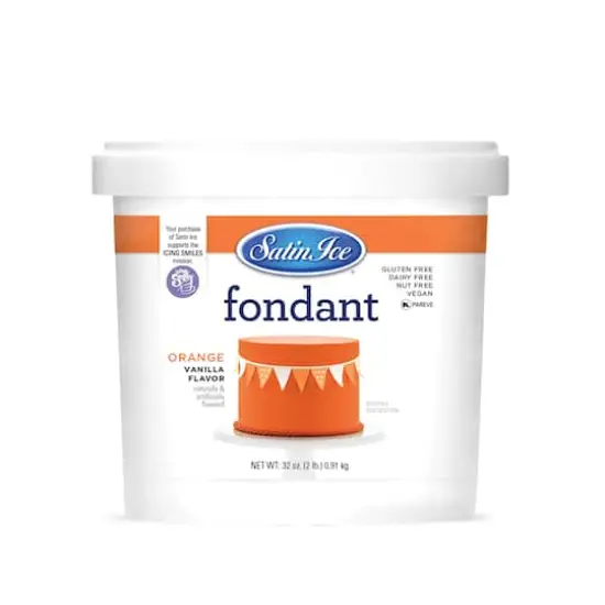 Satin Ice&trade; Vanilla Fondant, 2lb. Orange {6}