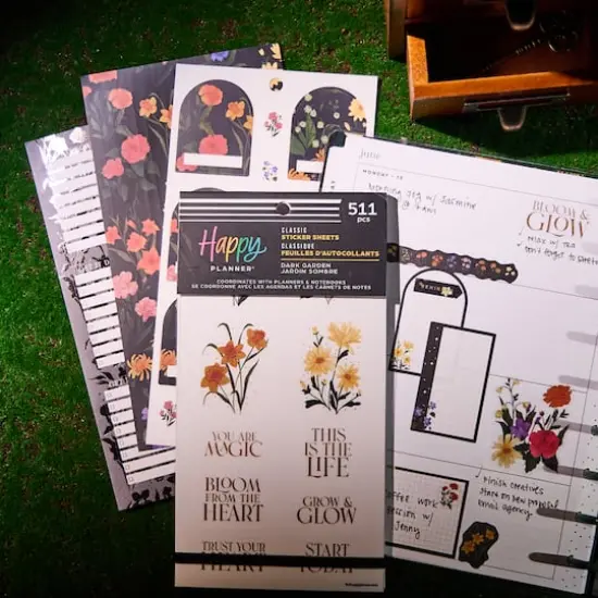The Classic Happy Planner&reg; Dark Garden Sticker Book {8}