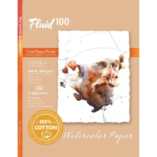 Global Art Fluid 100&trade; Cold Press Watercolor Paper Block {1}