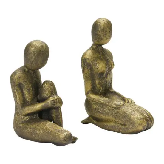 Hello Honey&reg; 9" Sitting Women Bookends Cast Iron, 2ct. {3}