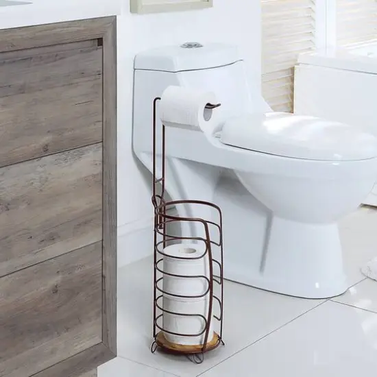 SunnyPoint Freestanding Toilet Paper Holder Oil Rubbed Bronze {4}