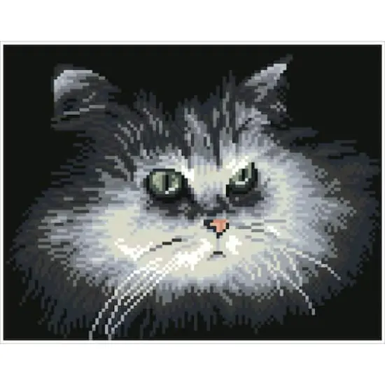 Diamond Dotz&reg; Intermediate Shadow Cat Pre-Framed Diamond Painting Kit {3}
