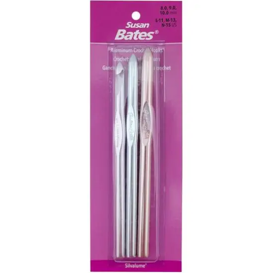 Susan Bates&reg; Silvalume&reg; Aluminum Crochet Hook Set, L11-N15 {1}
