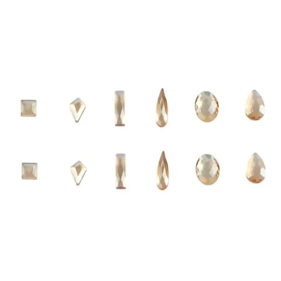 Jewel Shapes Glass Flatback Rhinestones by Bead Landing&trade; Light Honey {1}