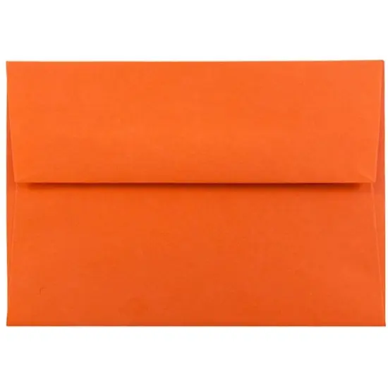 JAM Paper A2 Brite Hue Blank Greeting Cards & Envelopes, 25ct. Orange {4}