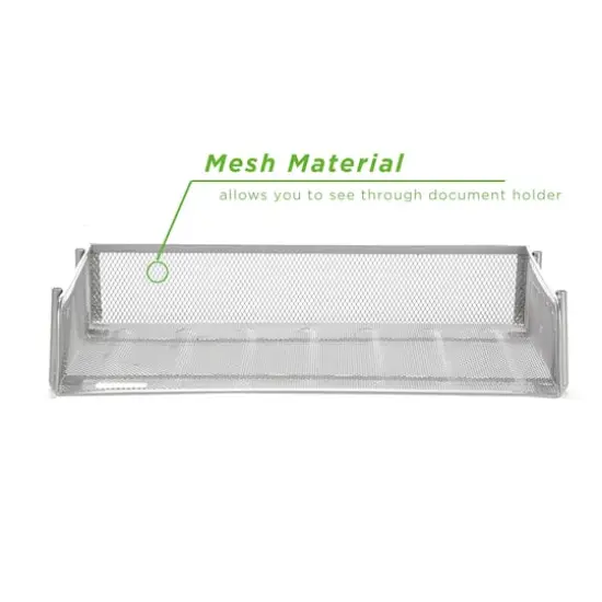 Mind Reader 2 Pack Silver Stackable Metal Mesh Organizer {7}