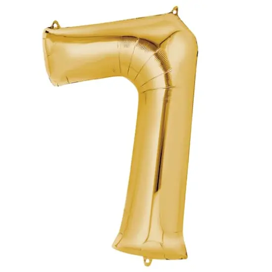 34" Gold Number Foil Balloon 7 {1}