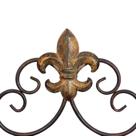 Bronze Metal Fleur de Lis Wall Decoration {5}