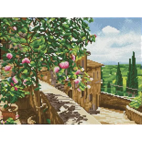 Diamond Dotz&reg; Intermediate Tuscan Vista Pre-Framed Diamond Painting Kit {1}
