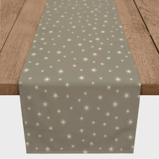 72" Gray Twinkle Cotton Twill Runner {1}