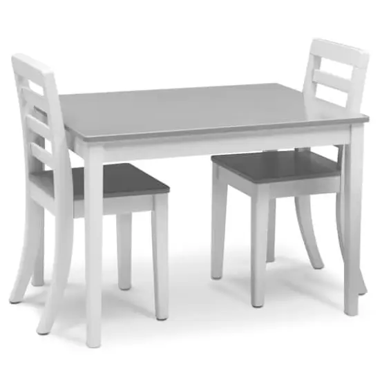 Delta Children Gateway Table & 2 Chairs Set White/Gray {1}