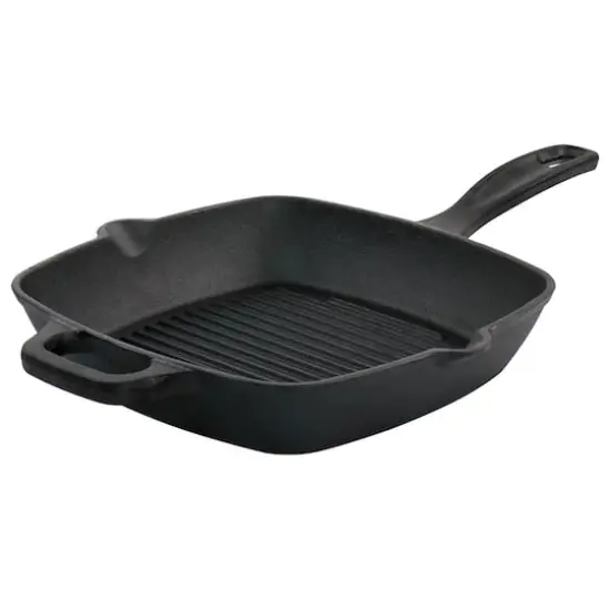 Oster Castaway 10'' Square Cast Iron Grill Pan with Pouring Spouts {1}